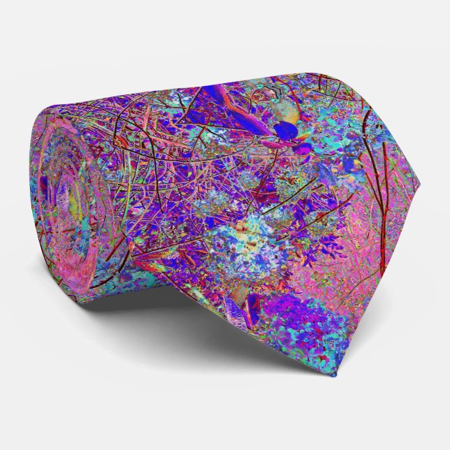 Abstraktens Lila och Blue Hydrangea med Magenta Slips (Rullad)