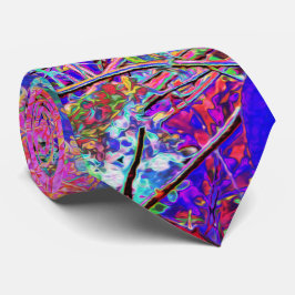 Abstraktens Lila och Blue Hydrangea med Magenta Slips