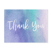 Abstraktens Lila och Tack med blå vattenfärg