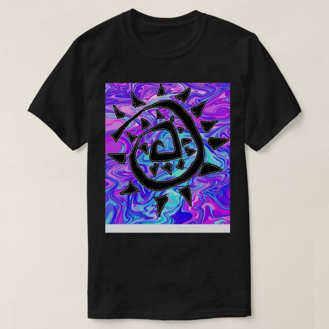 Abstraktens Lila T Shirt (Design framsida)