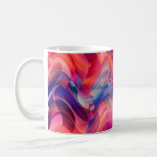 Abstraktens ljusa rosa, flerfärgad bakgrund. Eleg Kaffemugg