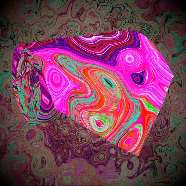 Abstraktens Magenta och Grönt Retro Liquid Swirl Slips (Skapare uppladdad)