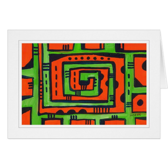 Abstraktens målning 01 hälsningskort (Framsidan Horizontal)