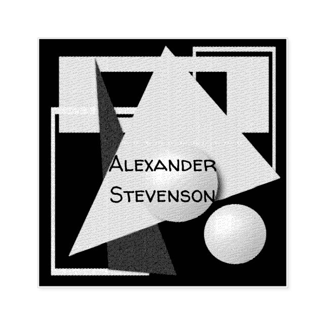 abstraktens målning, abstraktion, grönt och svart stämpel (Tryck)