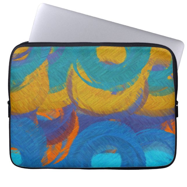 Abstraktens målning | Dynamiskt Färg 22 Laptop Sleeve (Framsidan)