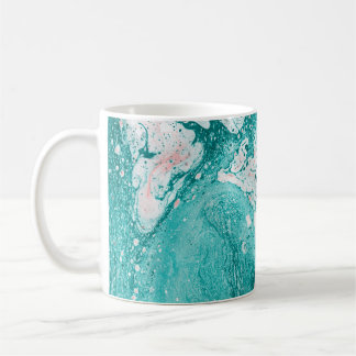 Abstraktens målning. Modern teckning. Marble, effe Kaffemugg