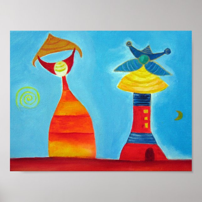 Abstraktens målningsvärde Poster Pappert (projekti (Framsidan)