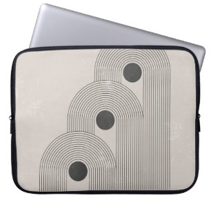 Abstraktens medelårhundrade, geometriska balansfor laptop fodral