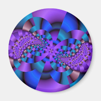Abstraktens metallblomma magnet