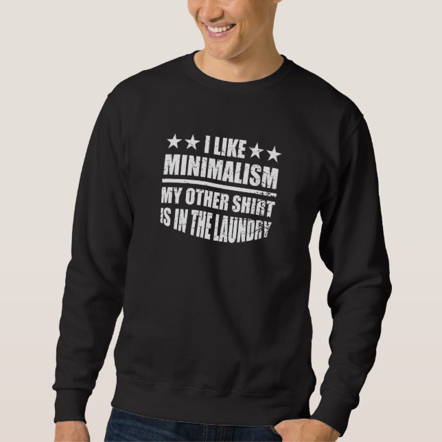 Abstraktens minimalism Enkel minimalistisk Mönster Lång Ärmad Tröja (Framsida)