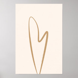 abstraktens minimalistiska hjärtekonst/modern deko poster