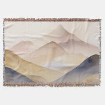 Abstraktens minimalistiska vattenfärgsbeige berg