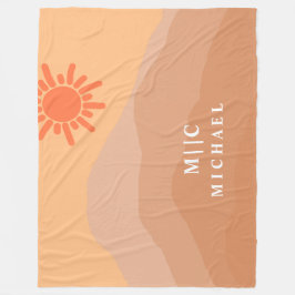 abstraktens moderna bergsvåg fleecefilt