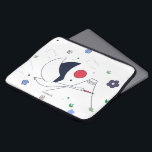 Abstraktens moderna flygkranillustration laptop fodral<br><div class="desc">Modern abstrakt flygkranillustration. Vit bakgrund med blå och röd färg.</div>