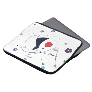 Abstraktens moderna flygkranillustration laptop fodral