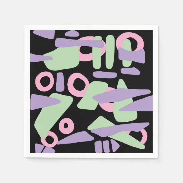 Abstraktens moderna former pappersservett (Framsidan)