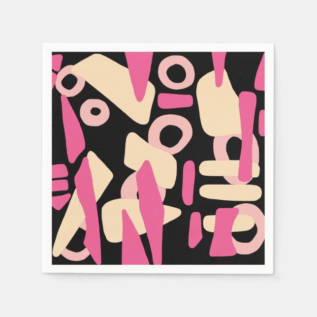 Abstraktens moderna formmix pappersservett (Framsidan)