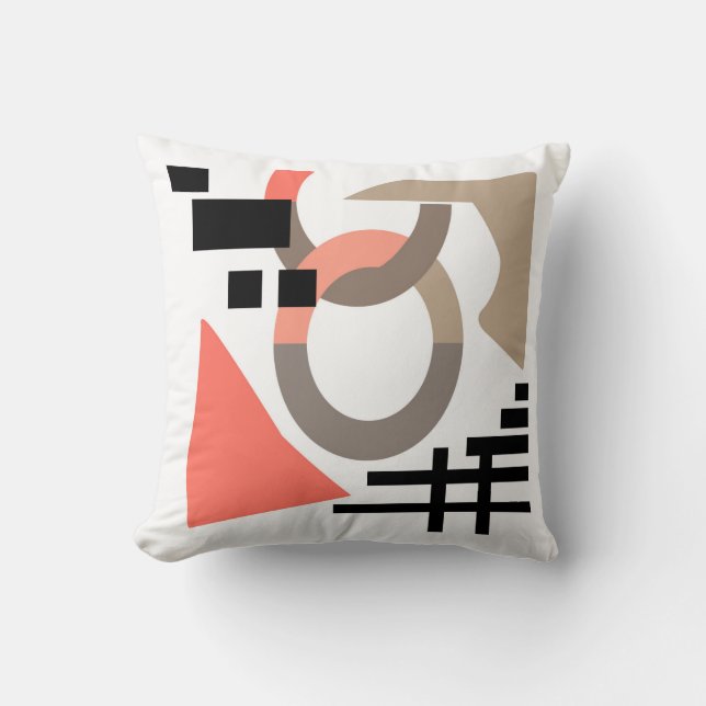 Abstraktens moderna geometriska former inslag cora kudde (Framsida)