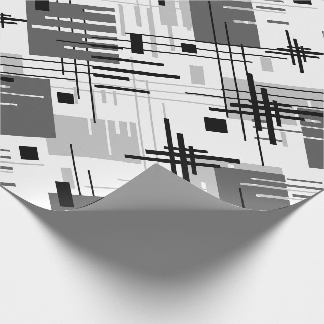 Abstraktens moderna geometriska former, randade, r presentpapper (Hörn)