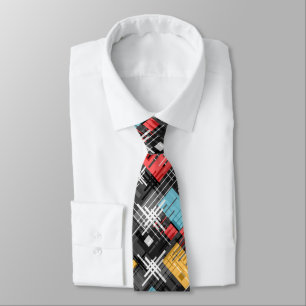 Abstraktens moderna geometriska former, randade slips
