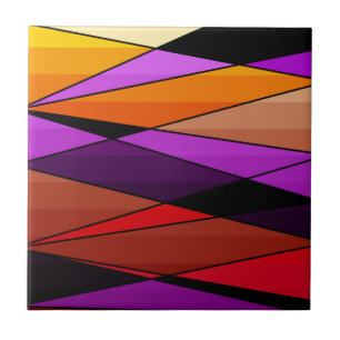 Abstraktens moderna geometriska former trianglar o kakelplatta