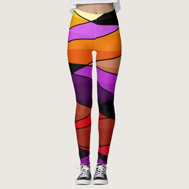 Abstraktens moderna geometriska former trianglar o leggings (Framsida)