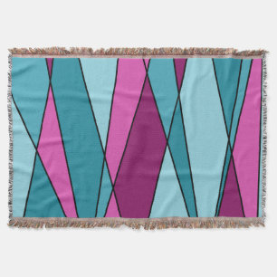 Abstraktens moderna geometriska former trianglar r filt