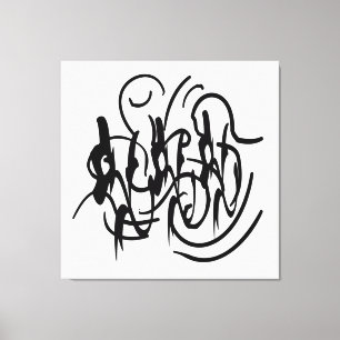 abstraktens moderna geometriska linjekonst canvastryck