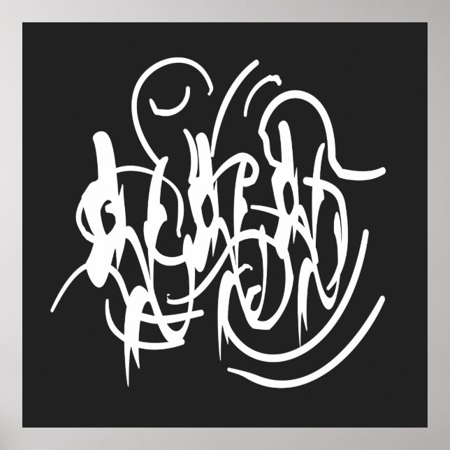 abstraktens moderna geometriska linjekonst poster (Framsidan)