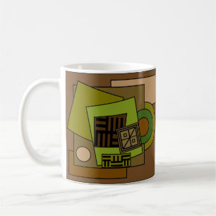 Abstraktens moderna geometriska mönster kaffemugg