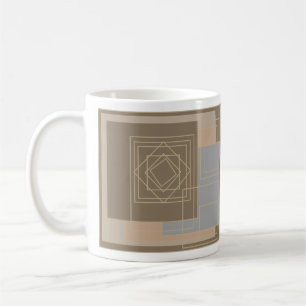 Abstraktens moderna geometriska mönster kaffemugg