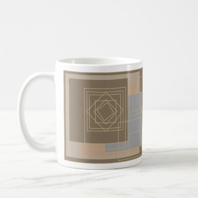 Abstraktens moderna geometriska mönster kaffemugg (Vänster)