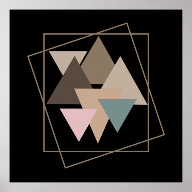 abstraktens moderna geometriska mönster poster (Framsidan)