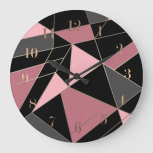 Abstraktens moderna geometriska trianglar skriver stor klocka