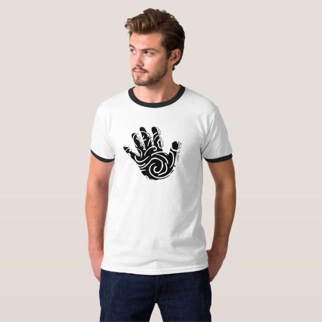 abstraktens moderna geometriska utformning t shirt (Hel framsida)