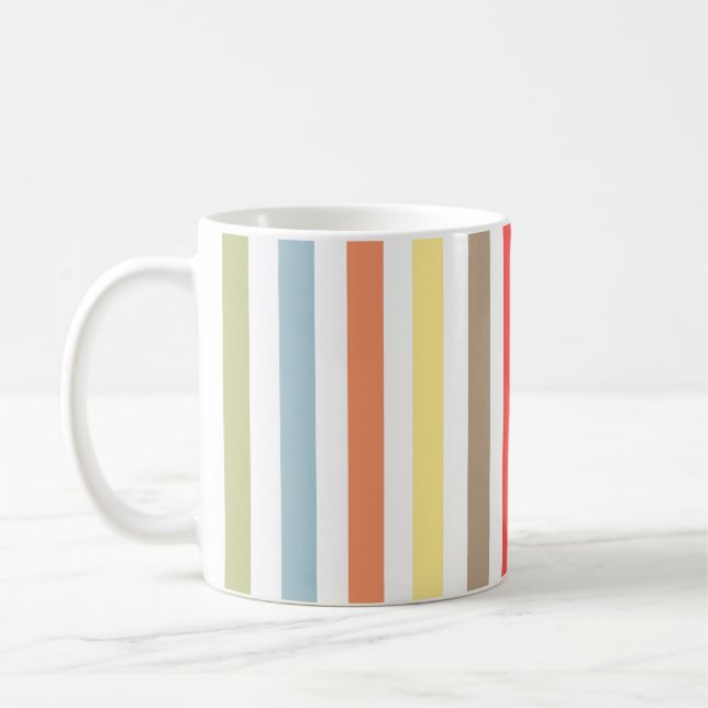 Abstraktens moderna inklädda linjer stripe rand co kaffemugg (Vänster)