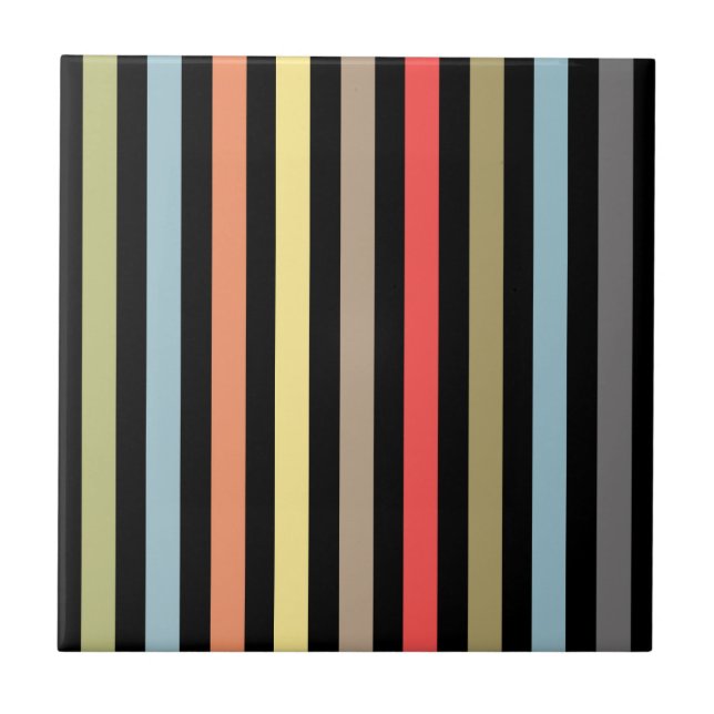 Abstraktens moderna inklädda linjer stripe rand co kakelplatta (Framsidan)