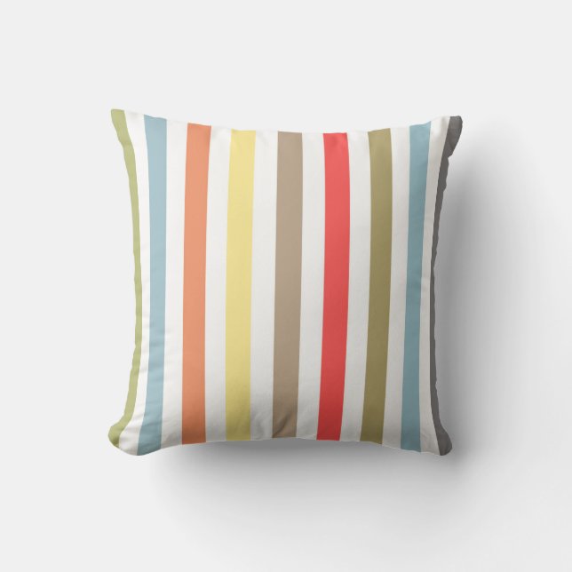 Abstraktens moderna inklädda linjer stripe rand co kudde (Framsida)