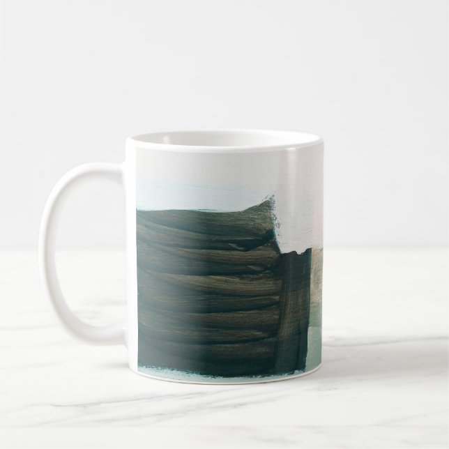 Abstraktens moderna konsbakgrund. Målning av grått Kaffemugg (Vänster)