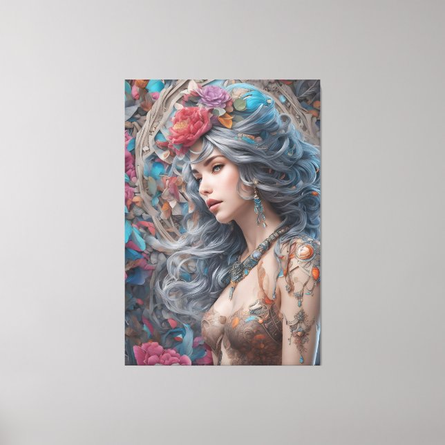 abstraktens moderna konst canvastryck (Framsida)