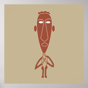 abstraktens moderna konst i porträtt poster