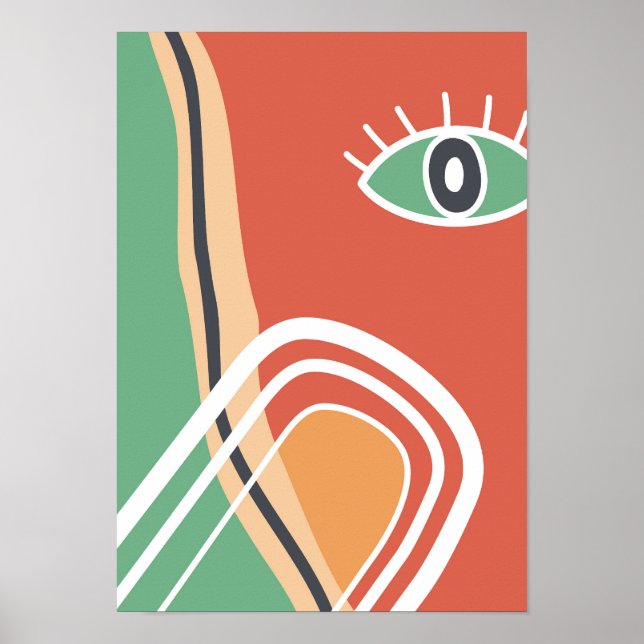 Abstraktens moderna konst öga poster (Framsidan)