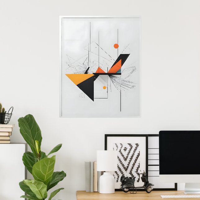 Abstraktens moderna konst poster (Hemmakontoret)