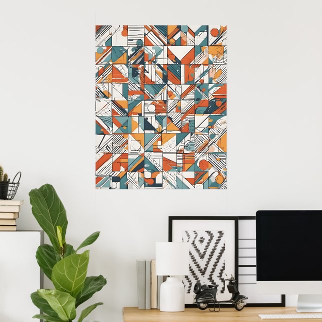 Abstraktens moderna konst poster (Hemmakontoret)