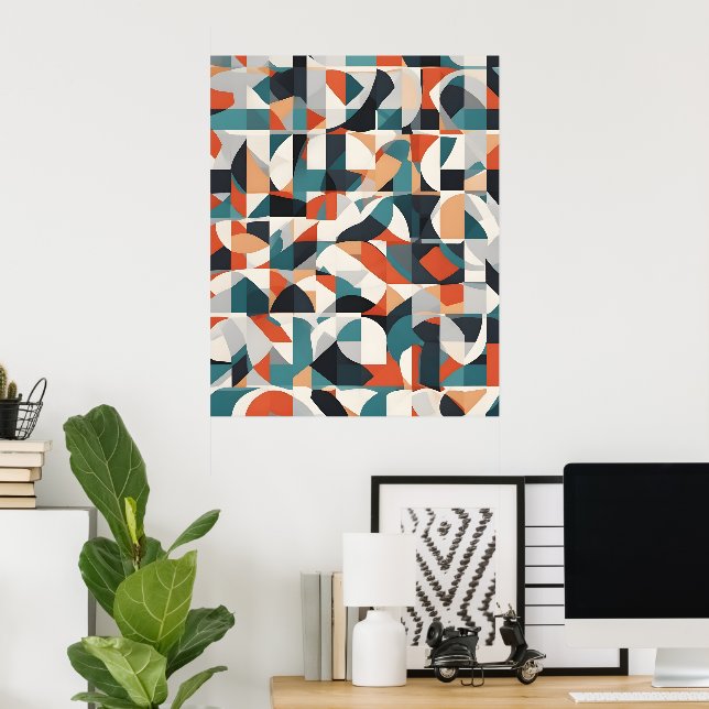 Abstraktens moderna konst poster (Hemmakontoret)