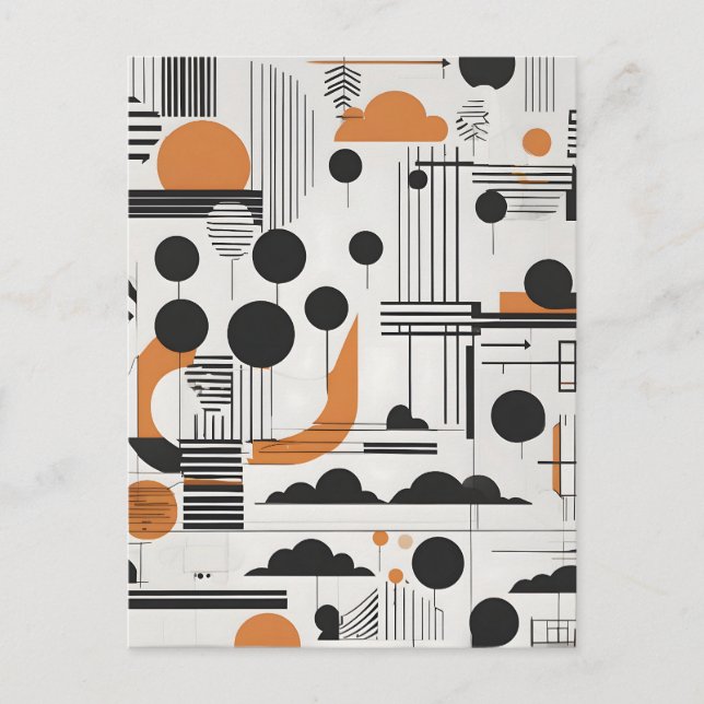 Abstraktens moderna konst vykort (Framsida)