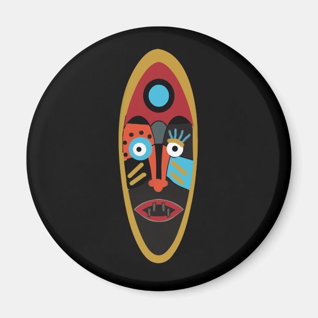 abstraktens moderna mask magnet (Framsidan)