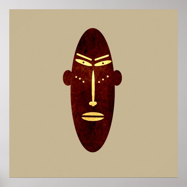 abstraktens moderna mask poster (Framsidan)