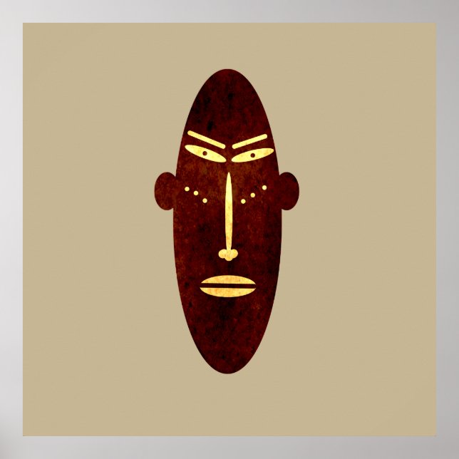 abstraktens moderna mask poster (Framsidan)