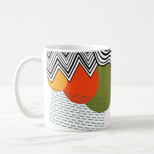 Abstraktens moderna medelårhundrade kaffemugg (Vänster)